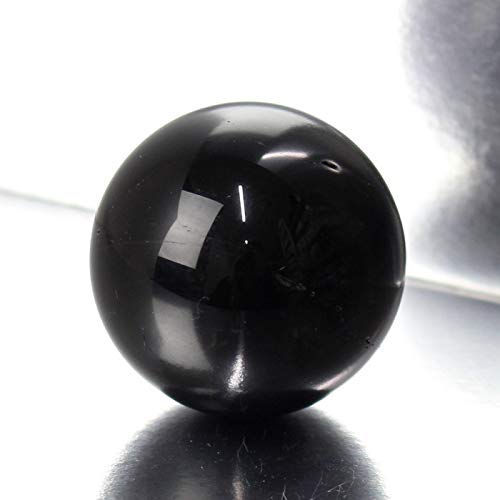 ang3 純天然モリオン 黒水晶 丸玉 大玉2.4Kg 木製台座付き！ ang3 純