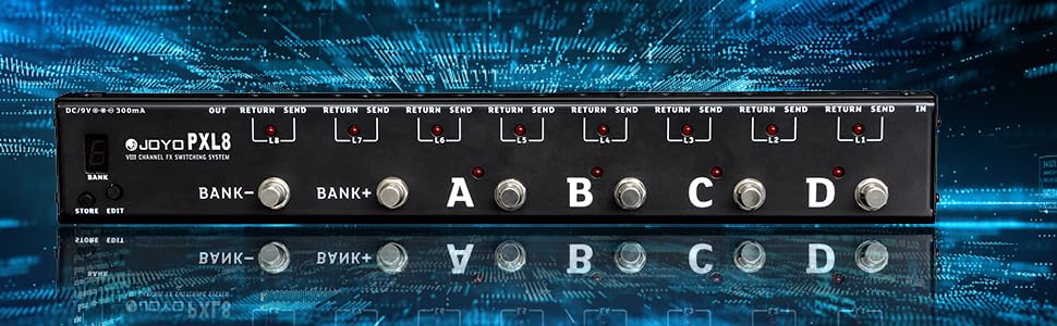 Amazon.com: JOYO PXL8 Foot Pedal Controller 8 FX Loop Programmable