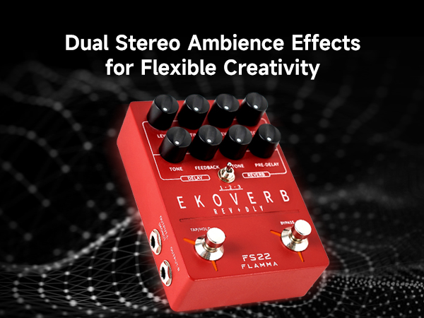 Amazon.com: FLAMMA FS22 Stereo Delay & Reverb Combo Effects Pedal