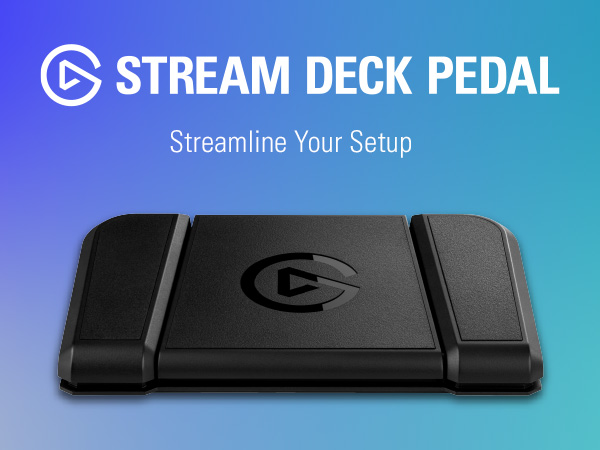 Elgato Stream Deck Pedal – Hands-Free Studio Controller, 3 Macro