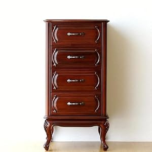 Amazon｜サイドチェスト 猫足 猫脚 アンティーク風 無垢 収納 タンス