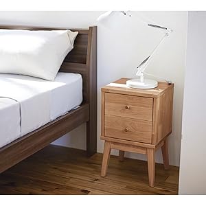 ベルメゾン 天然木アルダー材 サイドチェスト ナイトテーブル