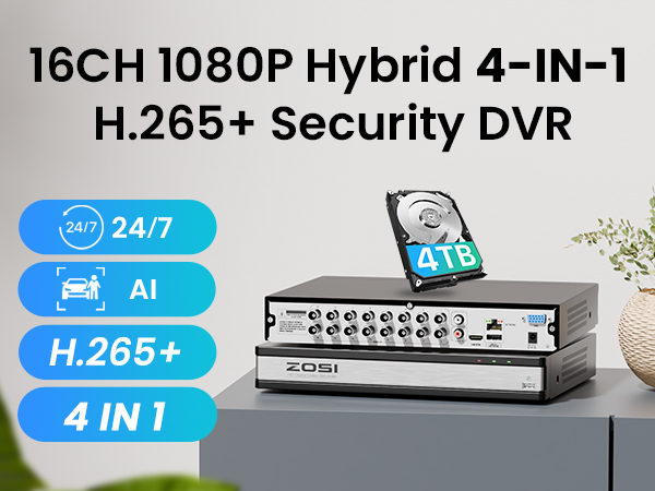 Amazon.com : ZOSI 1080P H.265+ 16 Channel Video Security DVR