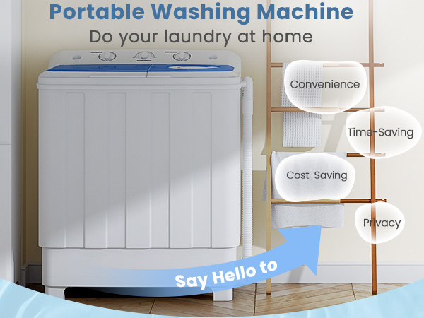 Amazon.com: Zynkez Portable Washing Machine, 28Lbs Compact Twin