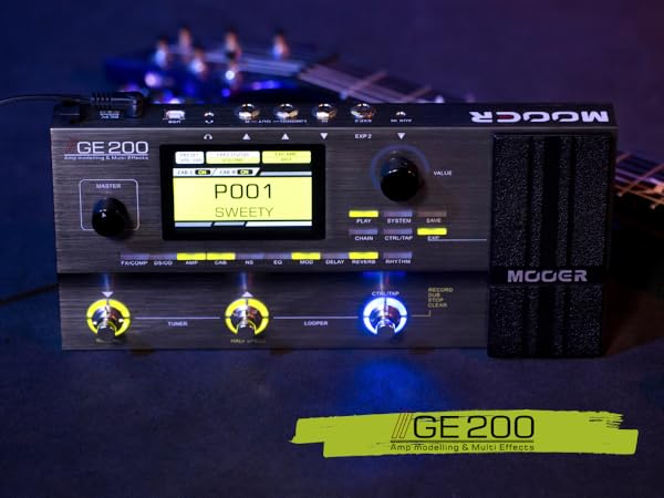 Amazon.com: MOOER GE200 Guitar Amp Modelling Multi Effects Pedal
