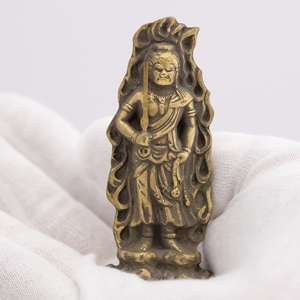 不動明王 仏像 仏師 守護 厄除け 古銅製 旧家藏出 古董 中国清時代