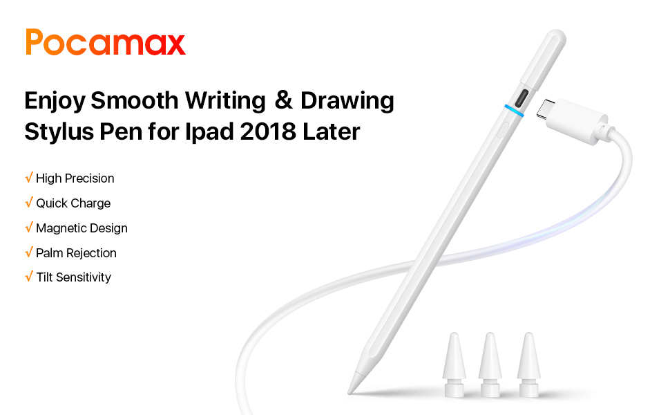 Amazon.com: for Pencil USB C Work with iPad 6/7/8/9/10th, Pro 11