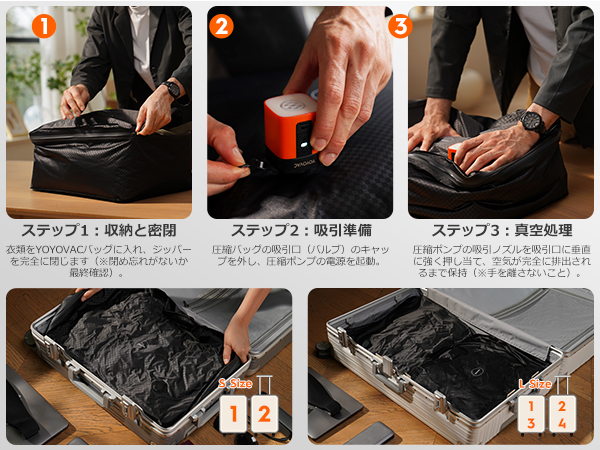 Amazon｜YOYOVAC旅行用圧縮トラベルバッグ 旅行用圧縮袋，圧縮バッグ
