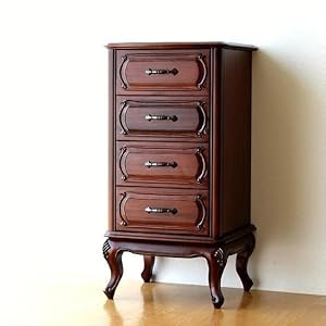 Amazon｜サイドチェスト 猫足 猫脚 アンティーク風 無垢 収納 タンス