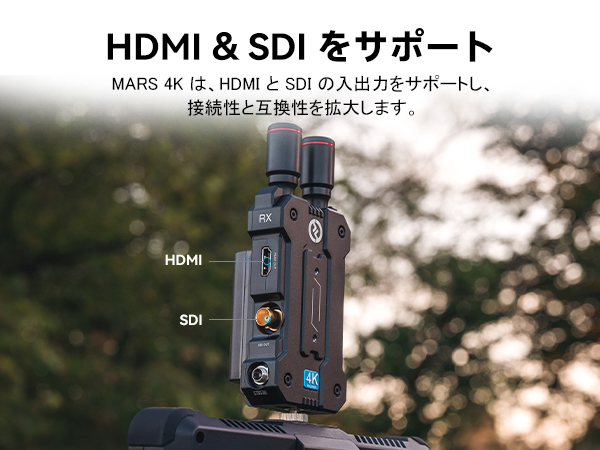 Amazon.co.jp: Hollyland Mars 4K ワイヤレスHDMI SDI&HDMI無線映像