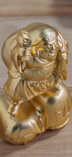 Amazon｜開運七福神 大黒天 （金メッキ/24金）仏師：牧田秀雲 原型＿