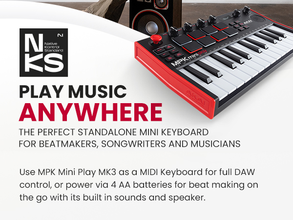 Amazon.com: Akai Professional MPK Mini Play MK3 - MIDI Keyboard