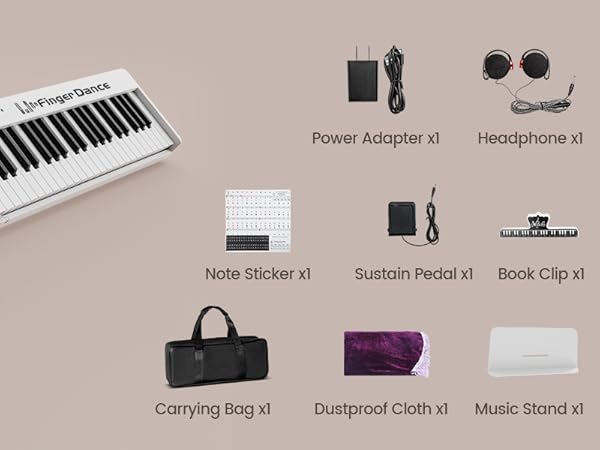 Amazon.com: Finger Dance Folding Piano Keyboard 88 Keys, Portable