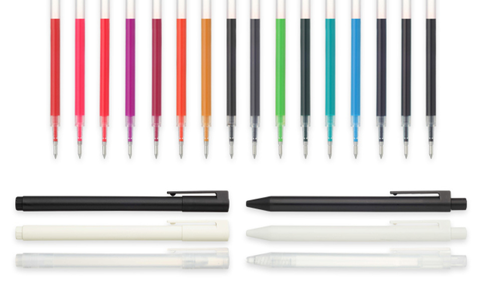 Amazon | 無印良品 さらさら描けるゲルインキボールペン ブルー