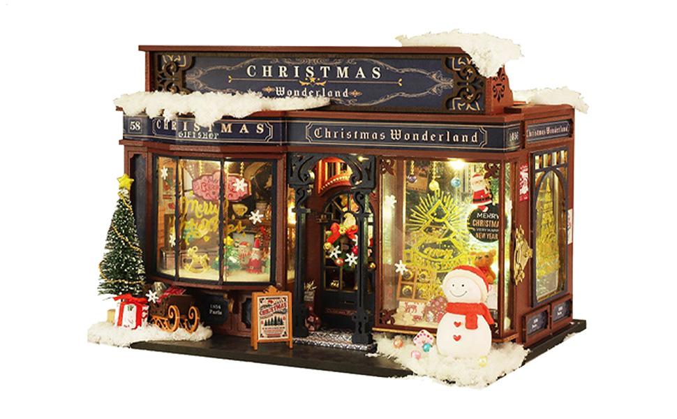 Amazon | クリスマス ドール ハウス ミニチュア、クリスマス ドール