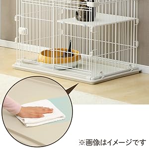 Amazon | アイリスオーヤマ ウッディキャットケージ ナチュラル 3段