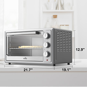 Amazon.com: Willz WTH1215S4MC15 Countertop Toaster Oven, Pull Down