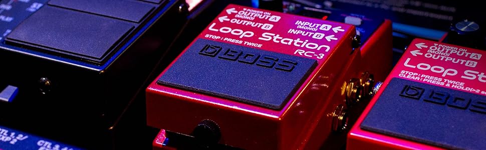 Amazon.com: BOSS RC-3 Loop Station Pedal, red : Musical Instruments