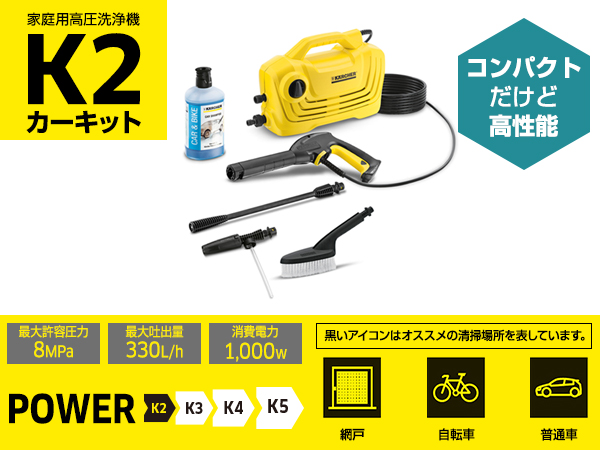 Amazon | ケルヒャー(KARCHER) 高圧洗浄機 K2 クラシック カーキット