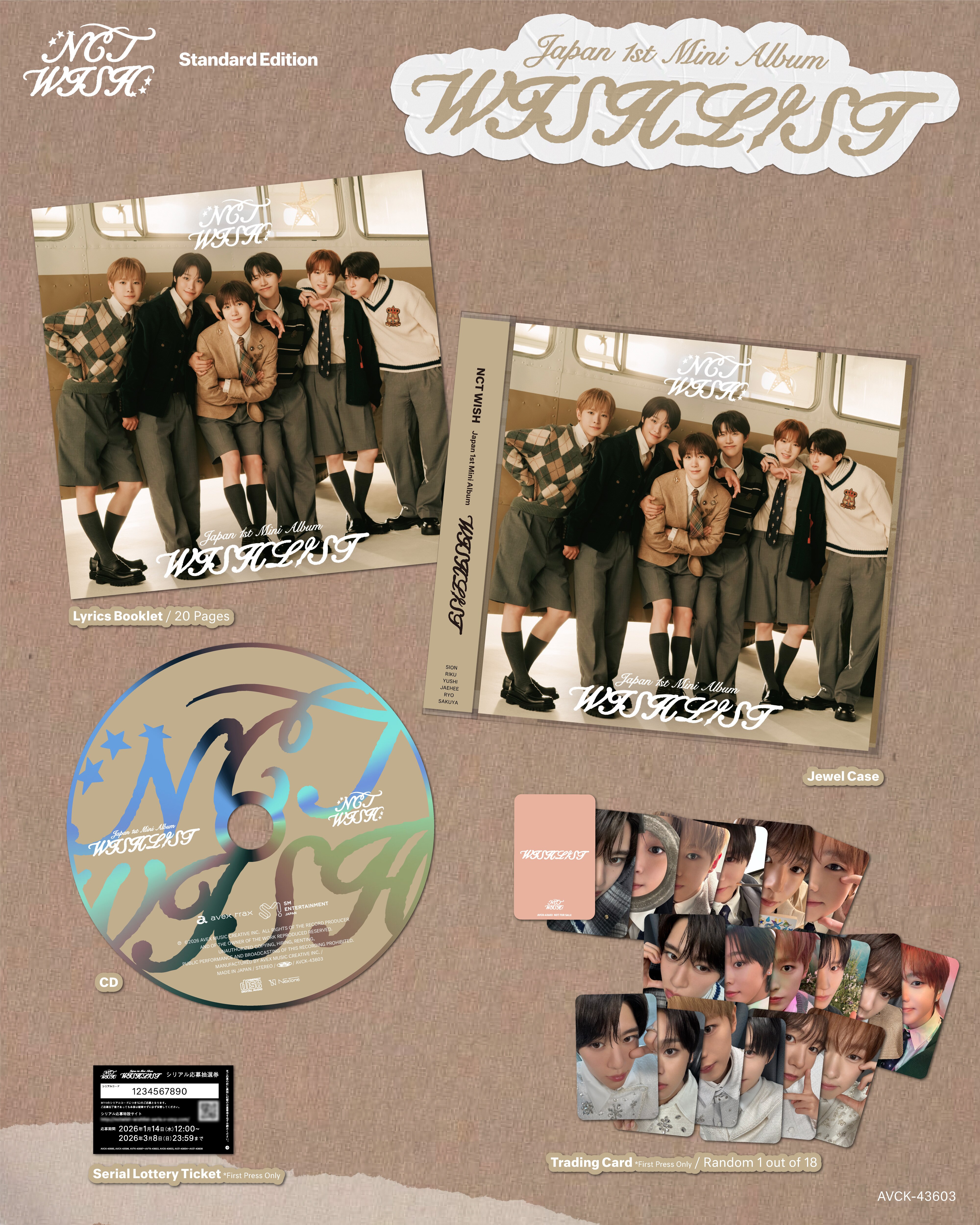 NCT WISH Japan 1st Mini Album『WISHLIST』2026年1月14日(水)リリース
