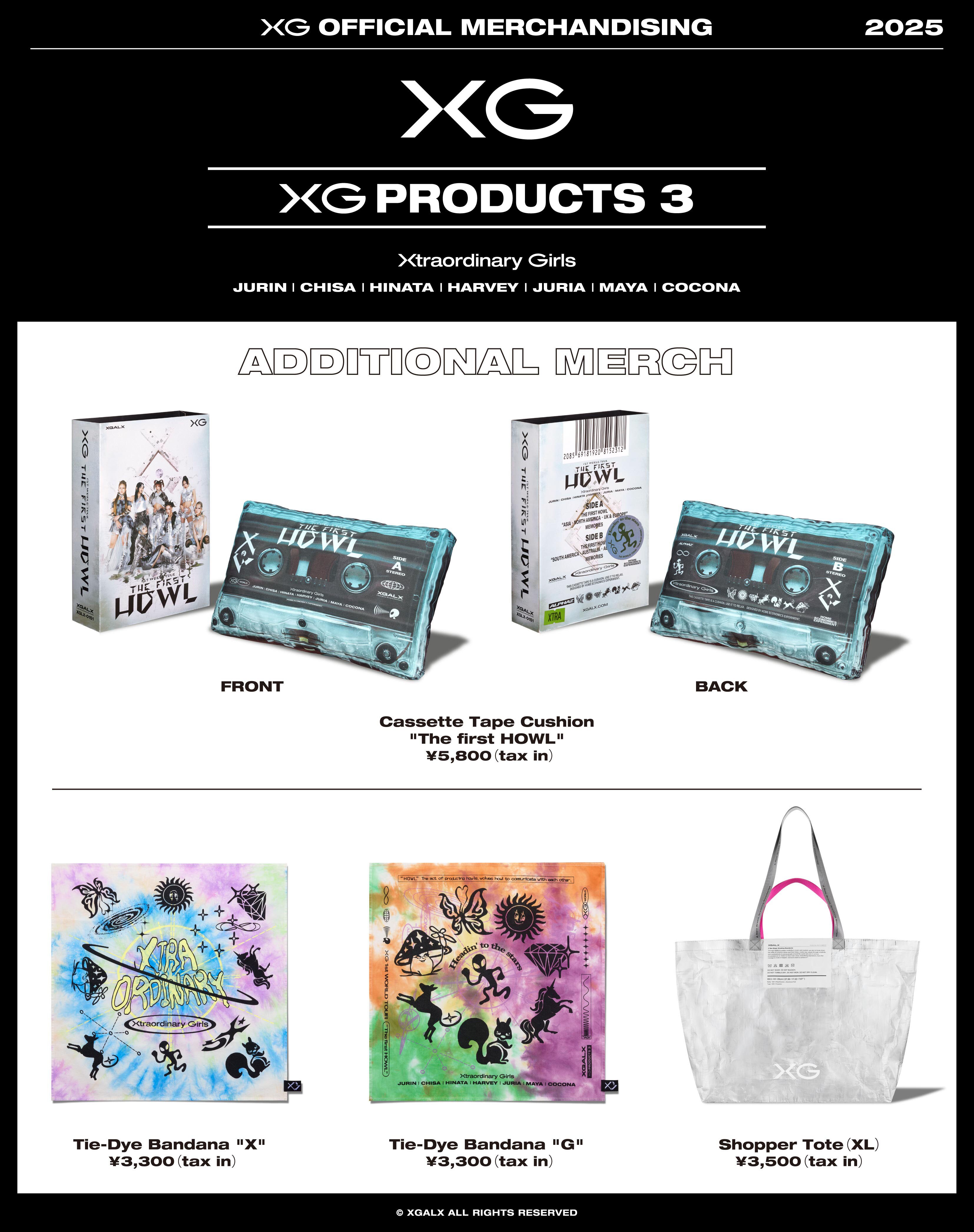 New Release】XG 1st WORLD TOUR “The first HOWL” MERCHANDISE