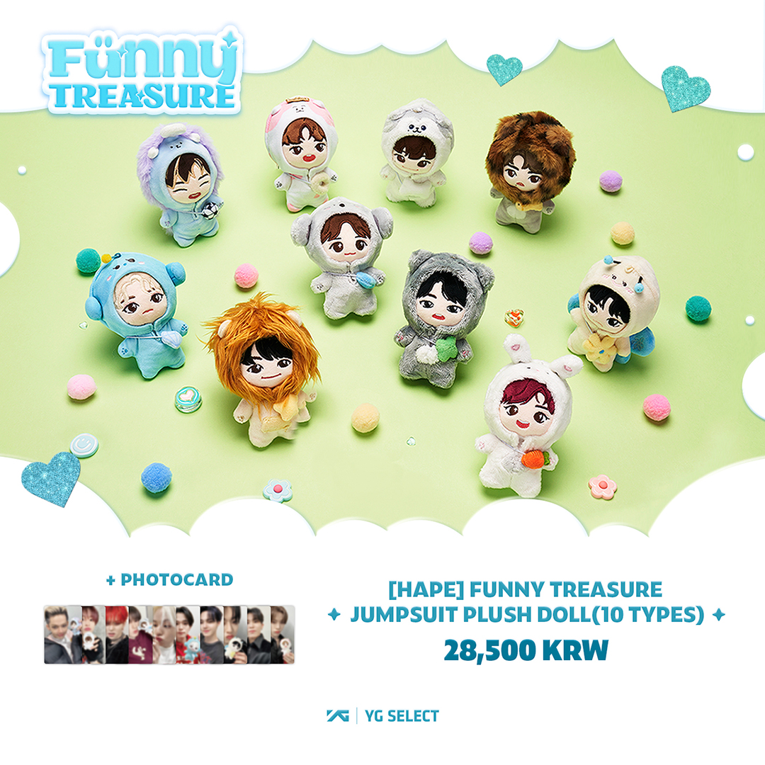 HAPE] FUNNY TREASURE JUMPSUIT PLUSH DOLL - YG SELECT