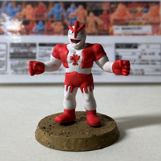 キンケシ復刻版・夢の超人タッグ編｜カナディアンマンを水性アクリルで