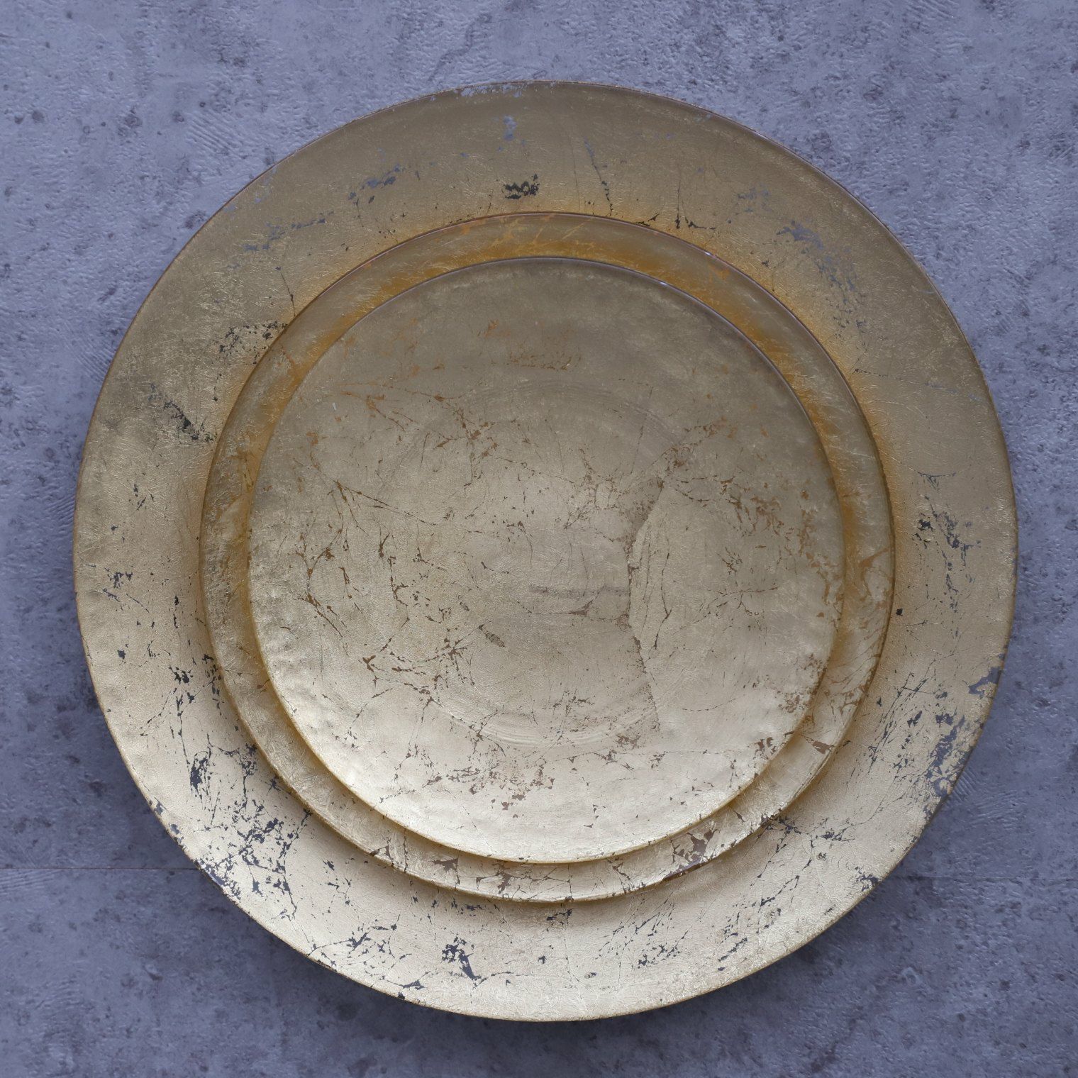 ガラス製金箔プレート皿オーブ｜大人おしゃれな食器やお皿の通販専門店