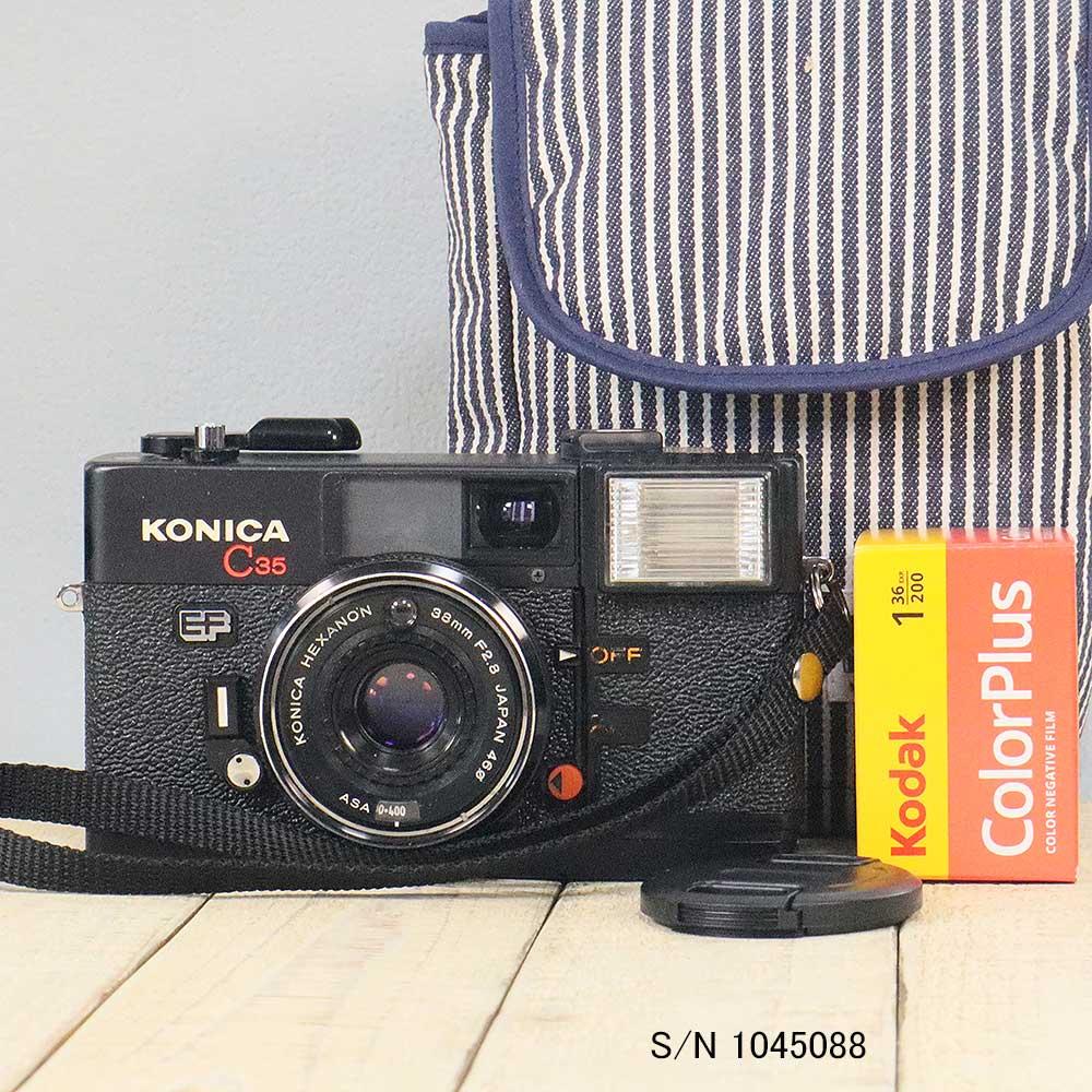 中古】【送料無料】【保証付 】KONICA C35 EF S/N 408379（ケース