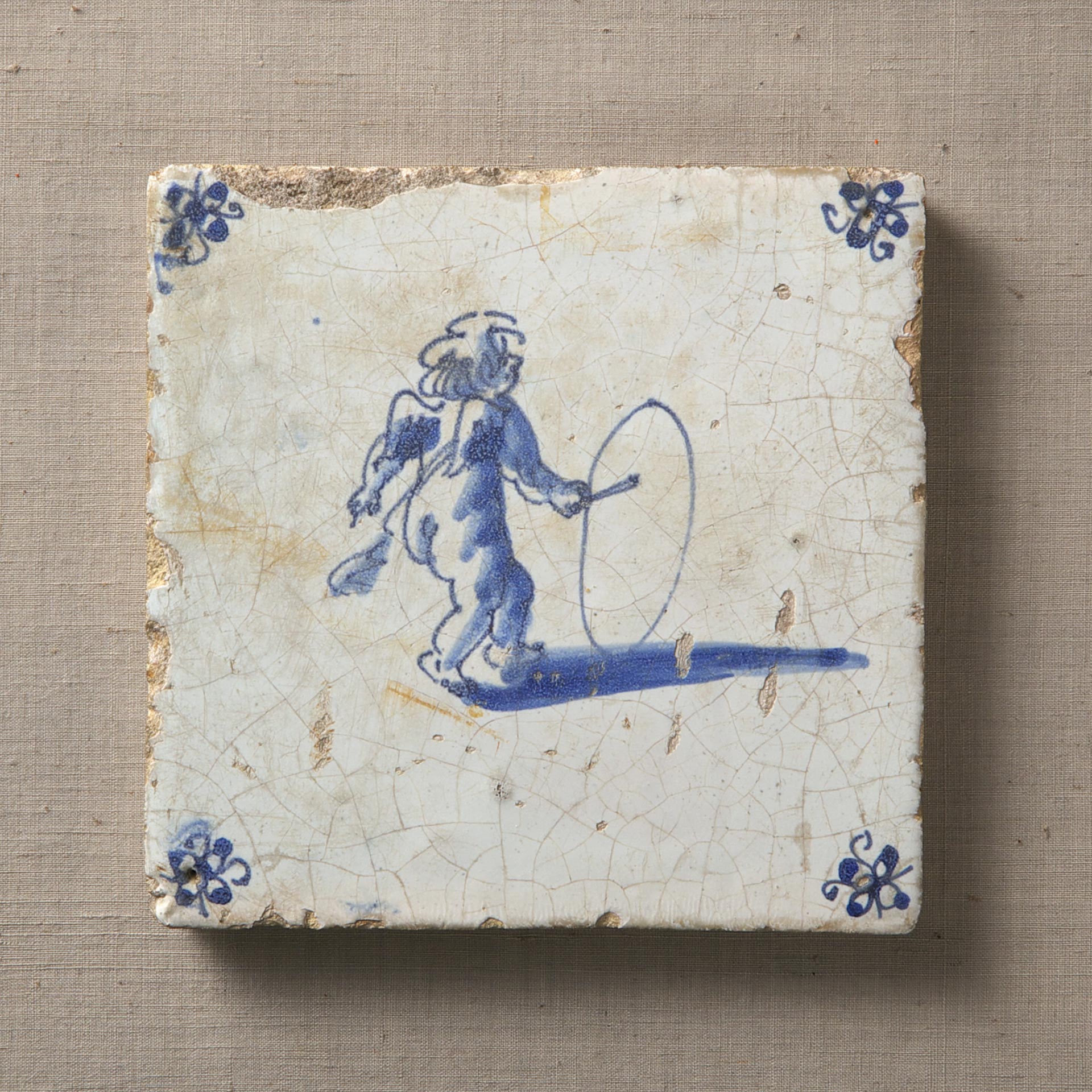 レア 1945 - 1965 卍 オランダ ヴィンテージ タイル まんじ 一点物