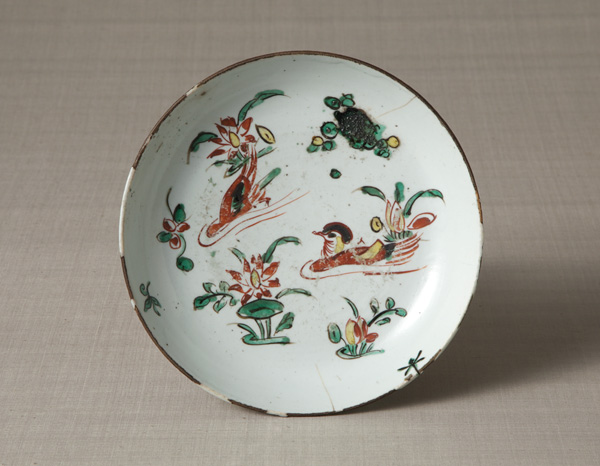 中国 清時代 哥釉青華 春字紋小皿 アンティーク 送料込み251022 中国