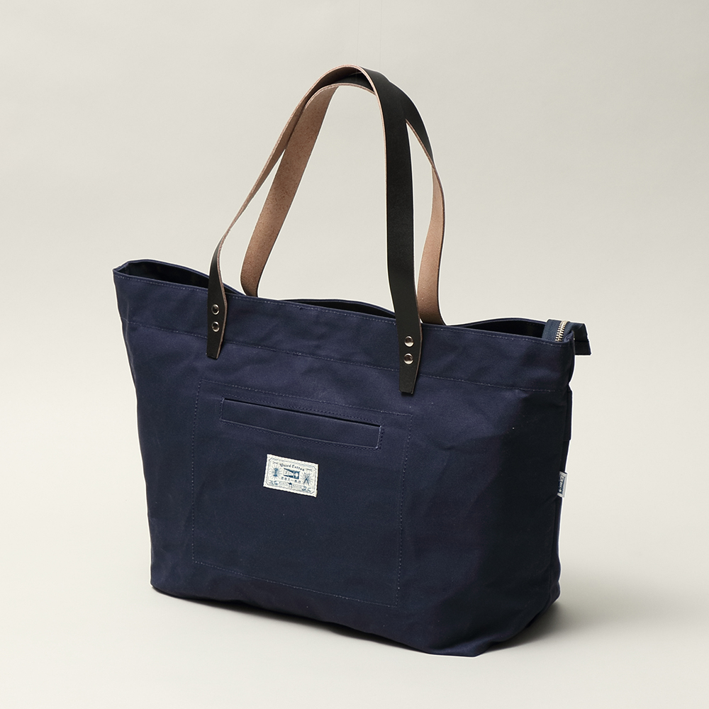Ark Shaped Paraffin Tote (Navy) | 道田又一商店