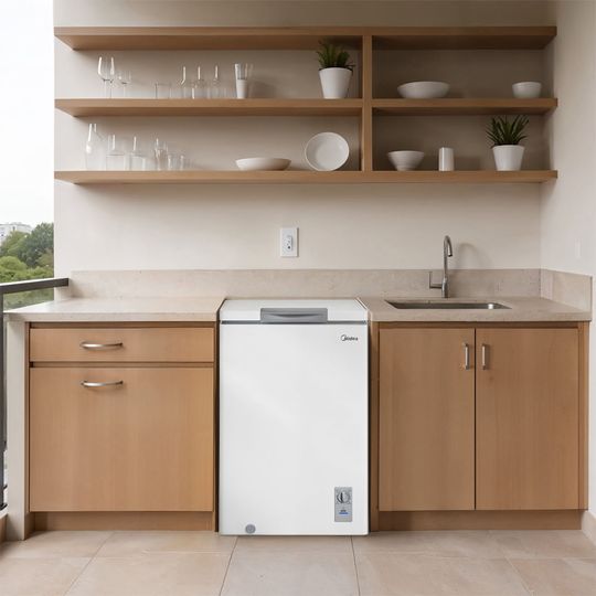 Freezer Horizontal 100 Litros Inverter Bivolt Branco | Midea