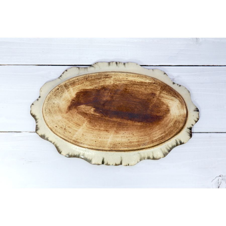 吉沢寛郎作＞益子焼 西洋楕円皿ペア | 栃木県益子町 | 三越伊勢丹