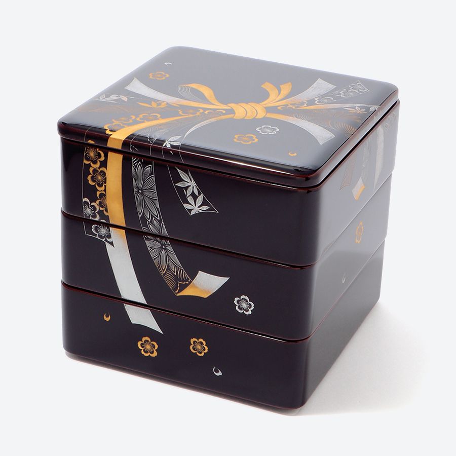 三越特注 揚羽の紋 3段重箱 三越特注 揚羽の紋 3段重箱 三越特注 揚羽