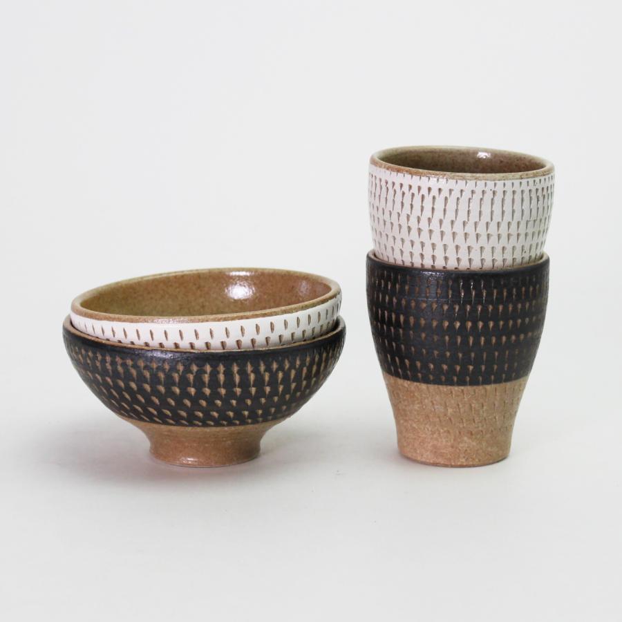 陶翠窯＞瀬戸焼 飛び鉋 茶碗＆湯呑 ペアセット | 愛知県瀬戸市 | 三越