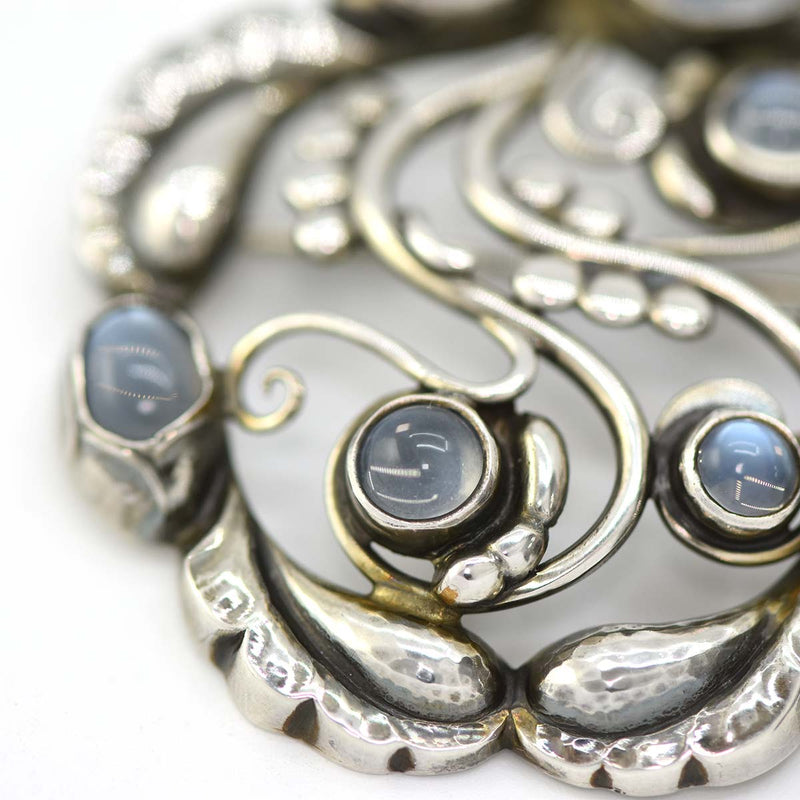 美品 入手困難 ジョージジェンセン ブローチ ＃107 ムーンストーン