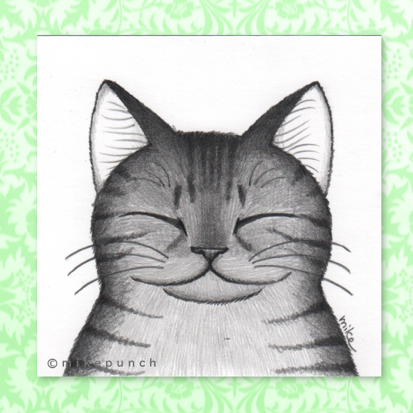 猫の鉛筆画 2025.04.04 | ミケパンチ / mikepunch
