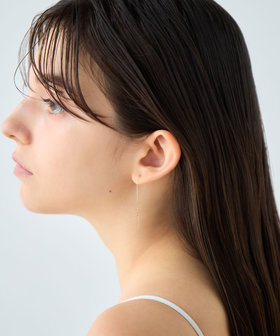 K18YG ミラーカットチェーン ピアス（270919） ｜ women（ウィメンズ
