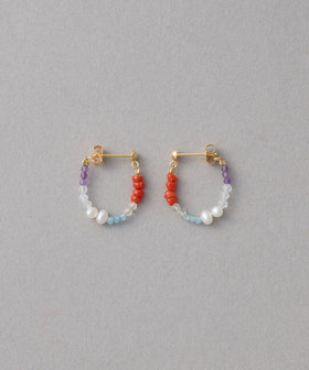 K18YG ダイヤモンド フープ ピアス（270844） ｜ women（ウィメンズ