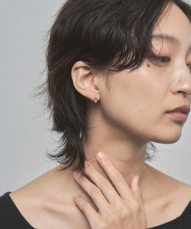 K10YG ダイヤモンド ピアス オーバル（037599） ｜ women（ウィメンズ