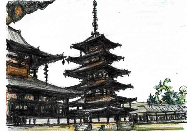 戦前 法隆寺 絵葉書帳 全36枚収録 仏像・建築写真 No3 戦前 法隆寺