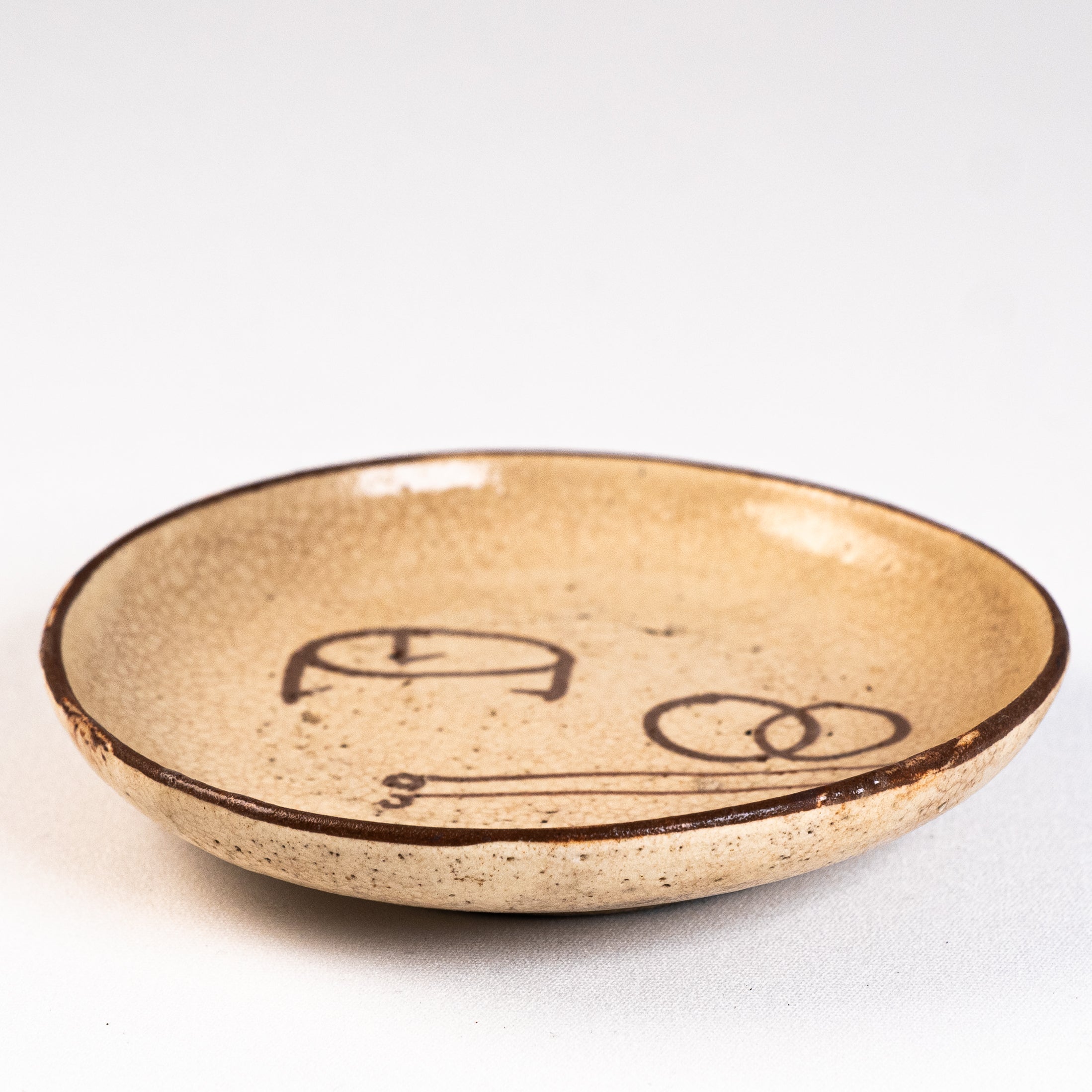 Y324-2 江戸初期 古瀬戸絵 瀬戸皿 直径22cm FF 【公式通販】