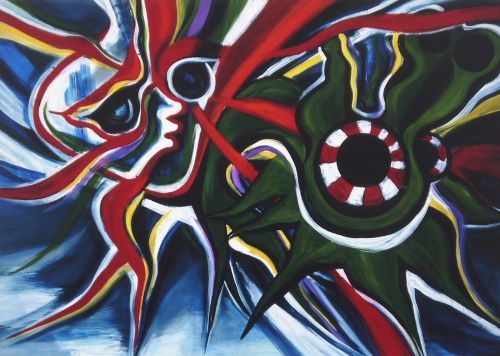 岡本太郎作品【天空に我あり】の買取・査定はミライカ美術にお任せください