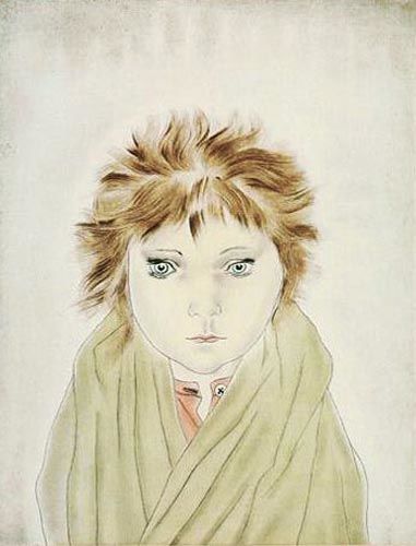 藤田嗣治 「横顔のマドレーヌ」 「少女」 Yahoo!オークション - 【真作