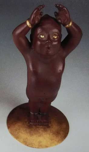 籔内佐斗司作品【開運上向き童子】の買取・査定はミライカ美術にお任せ