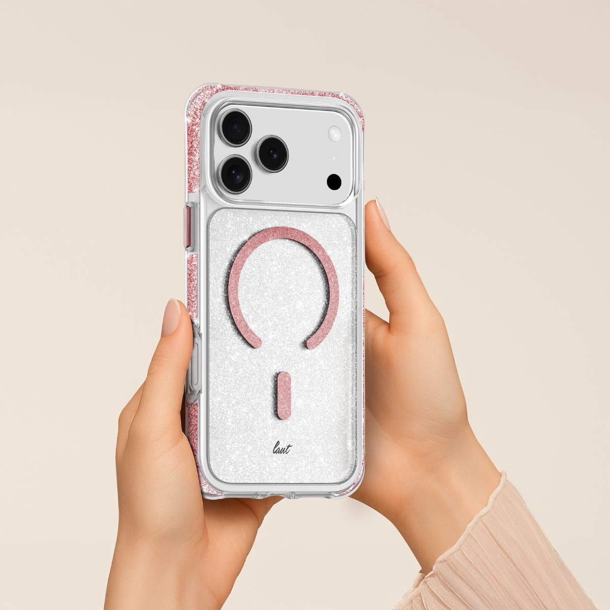 iPhone 17 Proケース AERO SPARKLE クリスタルピンク – MiraiSell