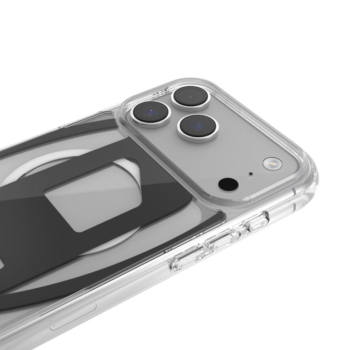 iPhone 17 Pro Maxケース Oval D Metallic Magsafe クリア/ブラック