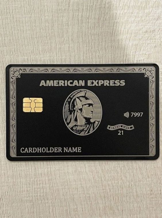 American Express Black Card birthdaygift