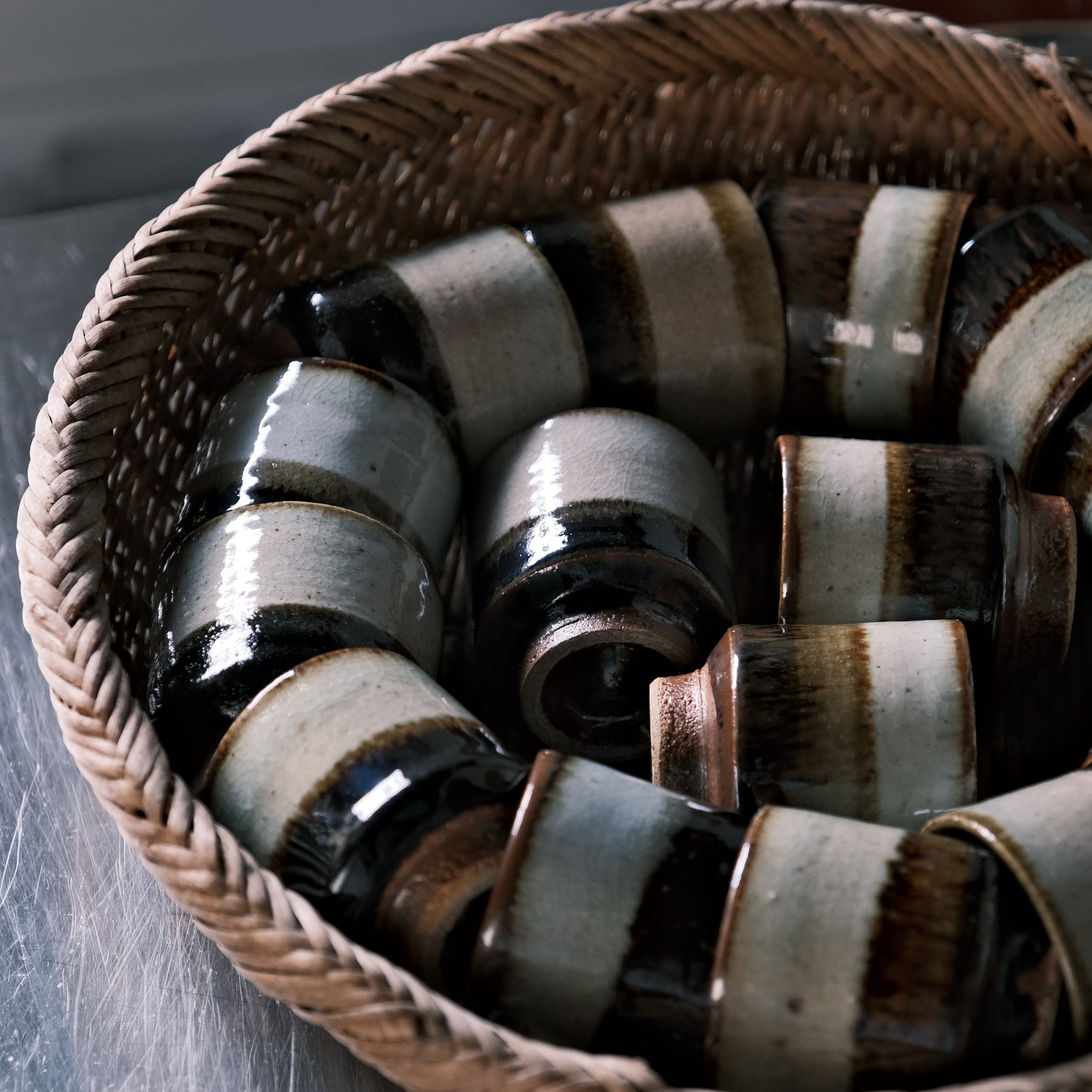 沖塩 明樹 カップ&ソーサー ② 倉敷みなと窯 寒風春木窯 武内 晴二郎